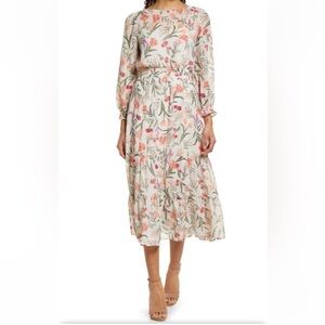 NWT Eliza J Floral Midi Dress 14 L